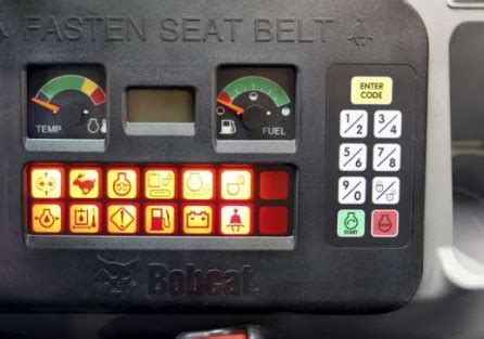 bobcat skid steer warning lights meaning|bobcat 753 warning lights meaning.